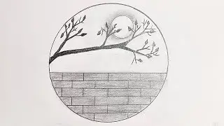 Beautiful and easy scenery sketch | Pencil sketch | easy way to draw | step by step drawing 