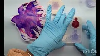 #125 Alcohol ink Beta fish and a couple of extra's 