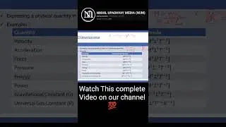 Dimension - Watch a complete video of physics for competitive exams on our YouTube channel.