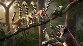 Lemur&rsquo;s Escape and Bear&rsquo;s Fight Against the Gray Snake