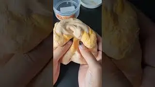 Slime Mixing with Clay Pumpkin Bread! DIY Clay Slime from SquishyBunni #slime #asmr #satisfying
