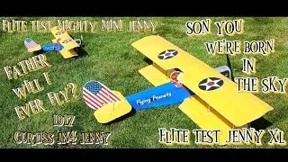 Flite test mighty mini jenny Maiden flight uncut in full #flitetest #rcplane #biplane #rcpilot #rc 