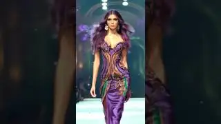 Fashion week Madrid Desfile Futurista: Modelo de IA  en la Pasarela