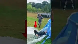 The swimming pool water has been drained