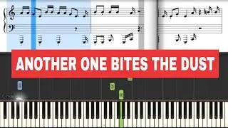 Another One Bites The Dust - Queen - Piano EASY - Sheet Music & Letter Notes - ROCK