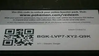 *FREE* Pokemon online code card!