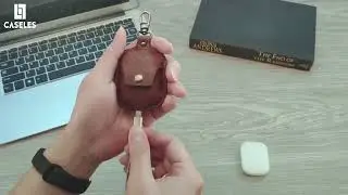 Caseles Genuine Leather AirPods 1st/2nd Gen Cover, Handmade Protective Case for Headphones