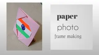 Paper photo frame | papercraft | origami photo frame making.