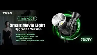 Weeylite ninja400 II Upgraded Version 150W Bi-color COB Spotlight