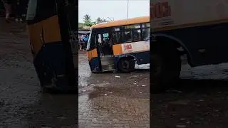 extreme bus driving skills| KSRTC bus almost to touch ground while entering bus stand🙌#bus #youtube