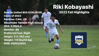 Riki Kobayashi - 2021-2022 Season - College Soccer Recruitment Video