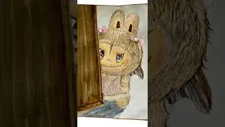 Labubu Peek-a-Boo | Cute Monster Animation #art #animationstyle #labubu #drawing #cute #illustration