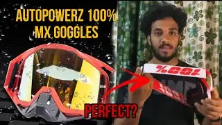🔴AUTOPOWERZ 100% Motocross Goggles Red Color for Bike | Nitro Nomad | #motocross #goggles #bike