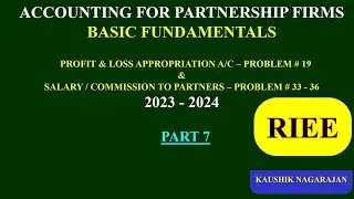Calculation of Partners Salary & Commission and Interest on Drawings