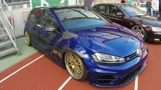 VW GOLF 7 R VOLKSWAGEN VII  ! BLUE COLOUR ! WALKAROUND ! NICE GOLDEN MBDESIGN WHEELS !