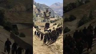 Cargo Helicopter Heavy Entery In  Military Base Soldiers In Action Gta-5
