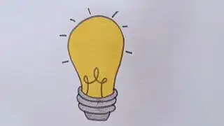 Easy drawing of bulb 💡