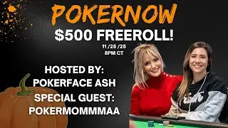 Pokerface Ash $500 Freeroll with guest PokerMommaa! All welcome to play!