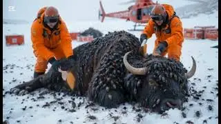 RESCUERS RACE AGAINST TIME TO SAVE DYING MUSKOX SWARMED BY BLOODSUCKING TICKS!