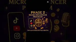 🚀 Phase 2 of $MYST has begun! 🔗 Website: mystcrypto.com#MYST #Crypto #MemeCoin #BSC #CryptoCommunity