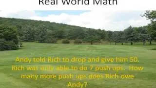 Real World math problems FINAL