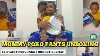 Pampers Unboxing from Flipkart | Mommy Poko Pants XL Review | Baby Essentials Tamil Vlog