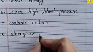 Health Benefits of Jackfruit / Neat and Clean Cursive Handwriting / Easy Basic writing / English#305