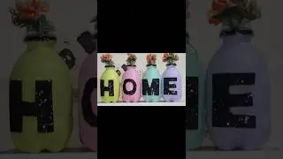 diy plastic bottle home decor #diy #craftmania #plasticcrafts #bottlecraft #painting #homedecor