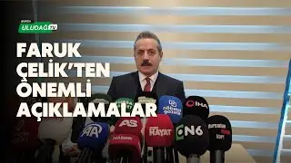 AKP Milletvekili Faruk Çelik gündeme, Bursaspor ve Leyla Zana olaylarına dair açıklamalarda bulundu