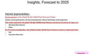 3D QLC NAND Flash Memory Market 2019 Strategic Assessment   Toshiba, Samsung Electronics, SK Hynix S