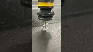 Slow motion metal roofing screw install