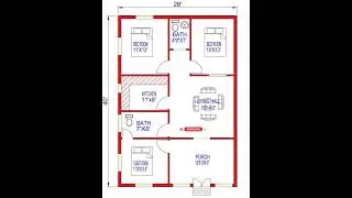 28x40 house plan #gharkanaksha #eastfacing #houseplan #shorts