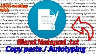 JPEG to Blend Notepad conversion autotyper / Copy paste *TRICK* 100% working #blend shortcut
