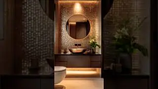 Small powder room design ideas. #powderroom #interiordesign #bathroomdesign #trending #youtubeshorts