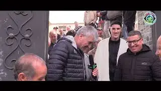 visite de Mehdi TAHRAT joueur de l'équipe  nationale dans son village natal Aitamara akfadou