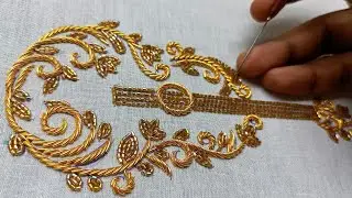 Aari work zardosi design || Zardosi work || #aariembroidery2_0 #aariwork