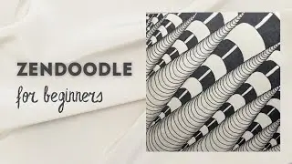 Black and White Zen Art Drawing | Doodling for Beginners | Tutorial 