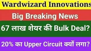 wardwizard innovations share latest news today, wardwizard innovations technical parameters analysis