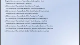 Global Ammonium Fluorosilicate Market