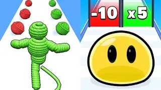Rope Man Run VS Slimes Run Race Max All Levels Gameplay Android,iOS NEW UPDATE