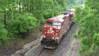 Canadian Pacific 9822, 8624, 8817 freight in London Ontario Canada