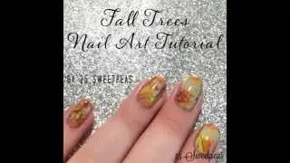 Fall Trees Nail Art Tutorial
