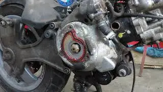 water pump removal piaggio vespa gts 125cc and 300cc step by step