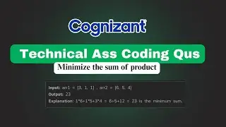 Cognizant Coding Round Question | Minimize Sum Problem | Java Solution Explained