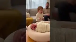 &ldquo;Shhh Gone Wrong 😭😂 Pure Toddler Comedy&rdquo; #ToddlerChaos #NewbornLife #SiblingMoments #FunnyBaby