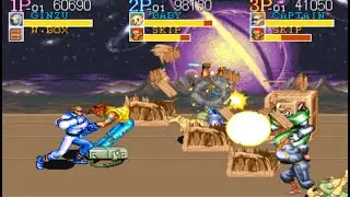 #40 Speedrun Captain Commando 3 players 1cc difficulty normal time 14min23s