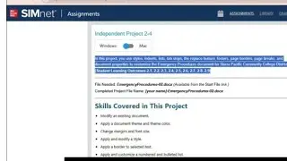Word 2021 Chapter 2 Independent Project 2-4 | In Practice | SIMnet | Step-by-Step Tutorial