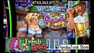 Giant beers🍺 oh my! Heidi vs. Irish Red! Bier Haus Octoberfest🍻