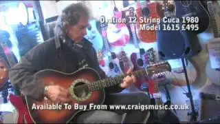 Ovation 12 String Cuca 1980 Craigs Music - Bodmin - Cornwall