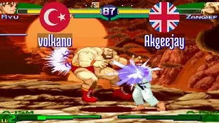 FT5 @sfa3: volkano (TR) vs Akgeejay (GB) [Street Fighter Alpha 3 Fightcade] Jul 22